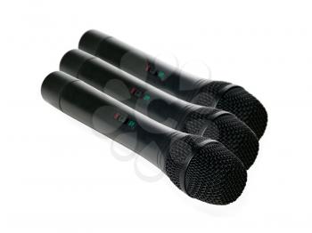 microphones isolated on a white background