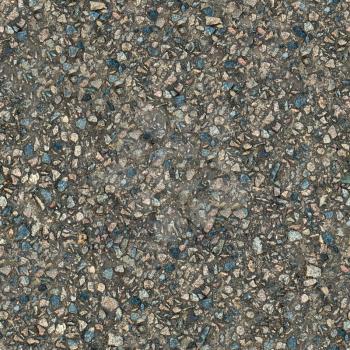 Old Cement Surface with Protruding Stones. Seamless Tileable Texture.
