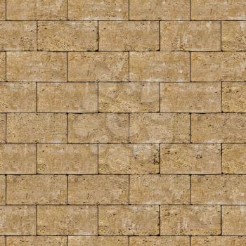 Coquina Wall  - Good Processed with Narrow Seams. Seamless Tileable Texture.