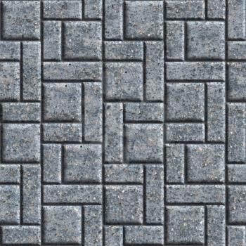 Gray Pavement - Rectangular and Square. Seamless Tileable Texture.