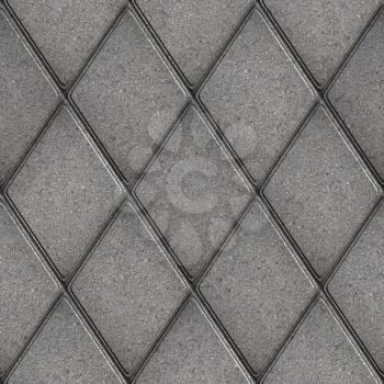 Gray Rhombus Pavement. Seamless Tileable Texture.