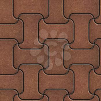 Brown Decorative Brick Pavers. Seamless Tileable Texture.