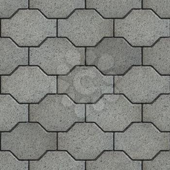 Gray with the Effect of Marble Wavy Paving Slabs. Seamless Tileable Texture.