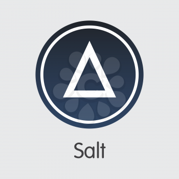 Salt Vector Illustration for Internet Money. Virtual Currency Element of SALT and Icon for using in Web Projects or Mobile Applications.