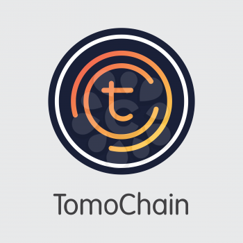 TOMO - Tomochain. The Icon or Emblem of Crypto Currency, Market Emblem, ICOs Coins and Tokens Icon.