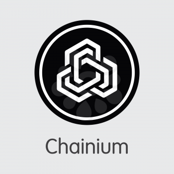 Chainium CHX . - Vector Icon of Blockchain Cryptocurrency. 