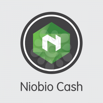 Niobio Cash NBR . - Vector Icon of Virtual Currency. 