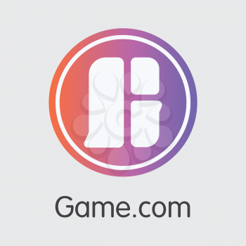 GTC - Gamecom Copy. The Crypto Coins or Cryptocurrency Logo. Market Emblem, Coins ICOs and Tokens Icon.