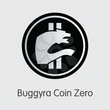 BCZERO - Buggyra Coin Zero. The Trade Logo or Emblem of Crypto Currency, Market Emblem, ICOs Coins and Tokens Icon.