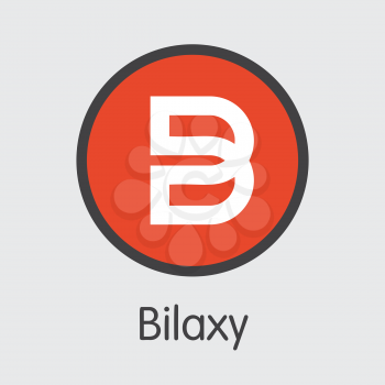 Exchange - Bilaxy Copy 2. The Crypto Coins or Cryptocurrency Logo. Market Emblem, Coins ICOs and Tokens Icon.