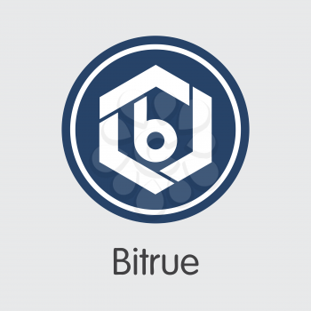 Exchange - Bitrue Copy 2. The Crypto Coins or Cryptocurrency Logo. Market Emblem, Coins ICOs and Tokens Icon.