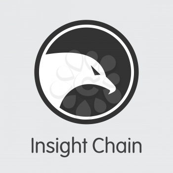 INB - Insight Chain. The Trade Logo or Emblem of Cryptocurrency, Market Emblem, ICOs Coins and Tokens Icon.