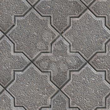 Gray Granular Figured Pavement. Seamless Tileable Texture.