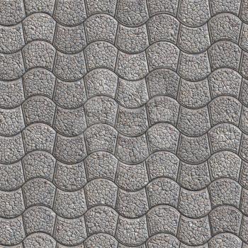 Gray Granular Pavement - curved trapezoid. Seamless Tileable Texture.