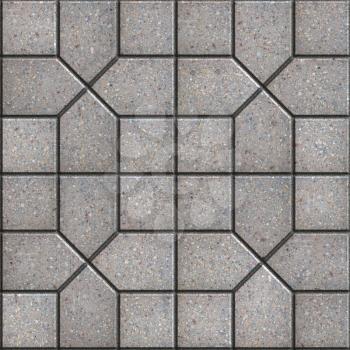 Gray Pavement  Slabs Laid in Pattern. Seamless Tileable Texture.