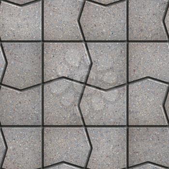 Gray Pavement  Slabs in the Polygonal Shape. Seamless Tileable Texture.