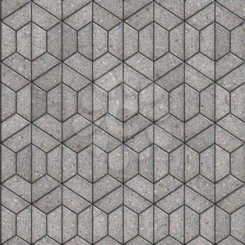 Openwork Gray Pavement Slabs. Seamless Tileable Texture.