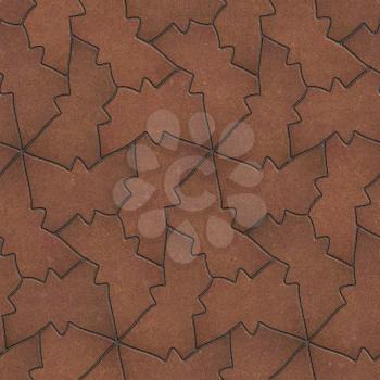 Brown Pavement in the form of Butterfly. Seamless Tileable Texture.