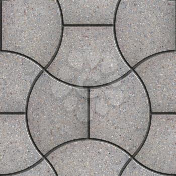 Gray Wavy Figured Pavement. Seamless Tileable Texture.