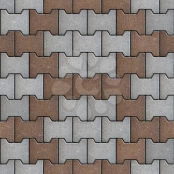 Pattern Pavement Laid of  Polygon. Seamless Tileable Texture.