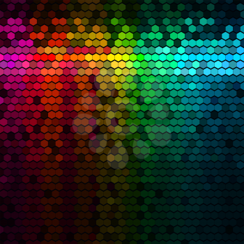 Multicolor Rainbow Abstract Lights Disco Digital Background