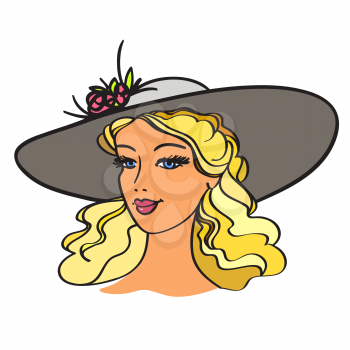 girl with hat vector image