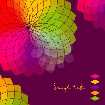 Abstract background with color flower vector wheel 