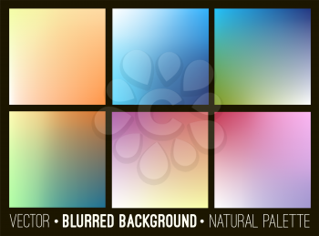 Blurred abstract backgrounds set. Smooth template design for creative decor covers, banners and websites