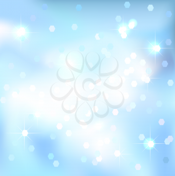 Abstract background. Blue sky background. Magical New Year, Christmas event style