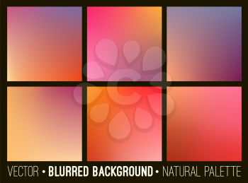 Abstract backgrounds set. Smooth blurred template design for creative decor covers, banners and websites