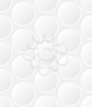 White and light gray background. Seamless abstract pattern. Vector illustration. Geometric shape halftone