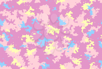 Camouflage seamless pattern in delicate colors for printing on fabrics for children's and sportswear.