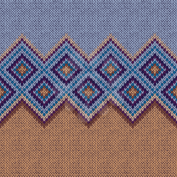 Knitted seamless pattern. Classic knitwear ornament. Fashion trendy stylish background