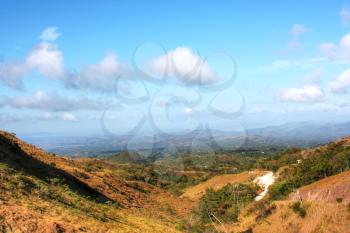 Panoramic view of El Valle de Anton in the mountains of Panama