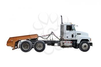 Tractor trailer isolated on a white background
