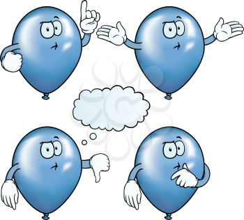 Royalty Free Clipart Image of Thinking Balloons