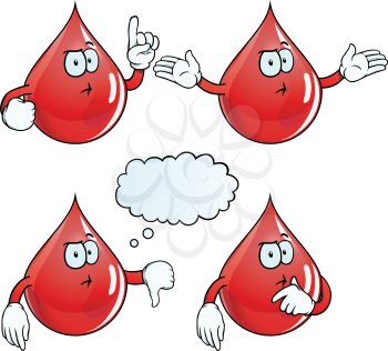 Royalty Free Clipart Image of Thinking Blood