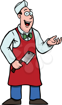 Royalty Free Clipart Image of a Butcher