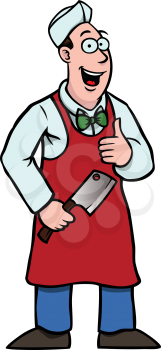 Royalty Free Clipart Image of a Butcher