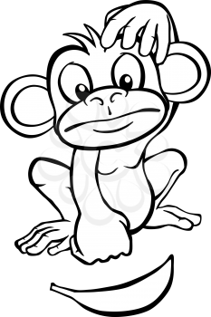 Royalty Free Clipart Image of a Monkey