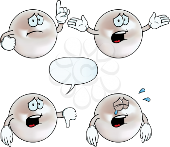 Royalty Free Clipart Image of Crying Pearls
