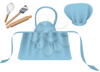 Chef accessories isolated on the white background