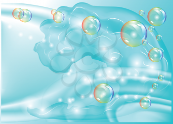 water and bubbles. abstract background 10 EPS. using mesh