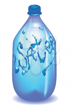water bottle on white background. 10 EPS