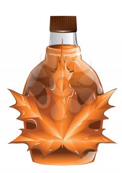 maple syrup isolated on a white background