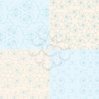 geometric seamless backgrounds10on blue and bege 