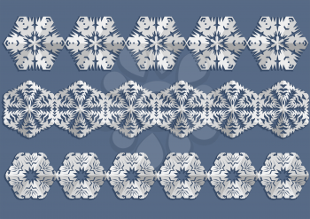 snowflake christmas decorations in dark background
