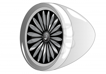 jet engine isolated on a white background