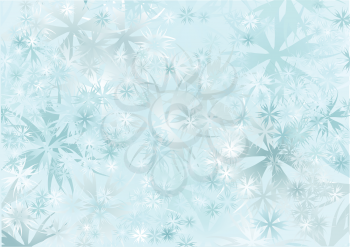 snowfall. abstract blue background with snowflake