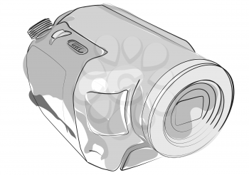 abstract camcorder isolated on a white background